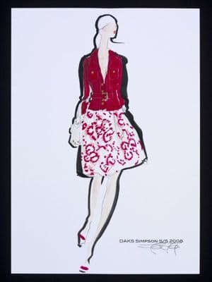 Burgundy Double-Breasted Blazer with Printed Mini Skirt