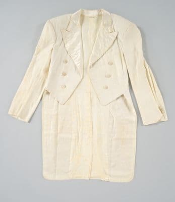 White tailcoat with satin lapel