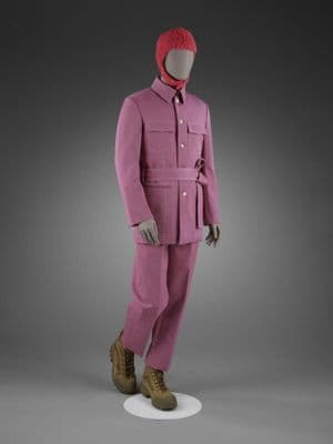 Pink Merino Wool Zhongshan Suit