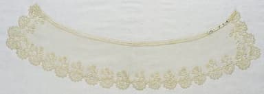 Cream Linen Detachable Collar with Net Appliqué