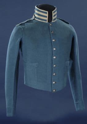 Blue-Gray Wool Infantry Coat with Gold Trim