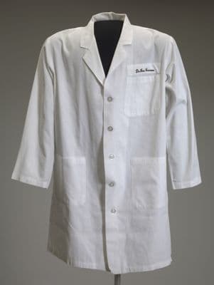White Cotton Polyester Medical Laboratory Coat