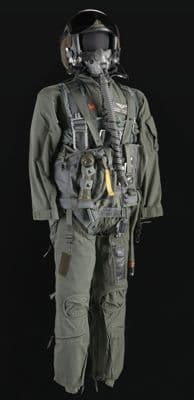 Pilot flight suit and gear owned by Charles F. Bolden