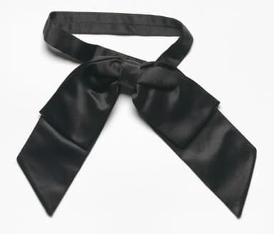 Black Rayon Pre-Tied Bow Tie