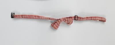 Red White Navy Striped Cotton Bow Tie