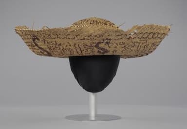 Wide-Brimmed Woven Straw Sombrero Hat