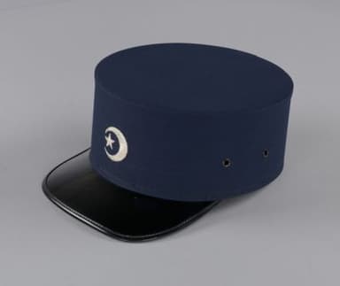 Navy Blue Military Cap with Black Patent Visor
