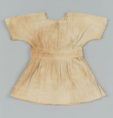 Ivory Cotton Children's Dress with Eyelet Embroidery