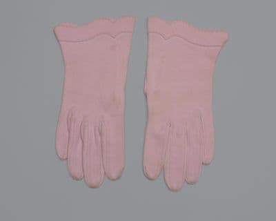 Light Pink Cotton Wrist-Length Day Gloves