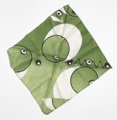 Green White Geometric Polyester Handkerchief