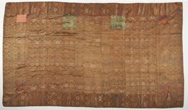 Rust Brown Silk Brocade Buddhist Monk Kesa
