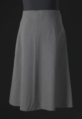 Charcoal Grey Pinstriped Wool A-Line Skirt