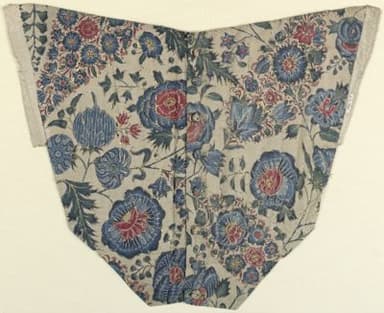Cotton Chintz Bodice Panel with Floral Motifs