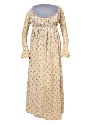 Cream Cotton Empire Waist Day Dress