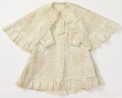 Cream Cotton Lace Child's Cape Coat