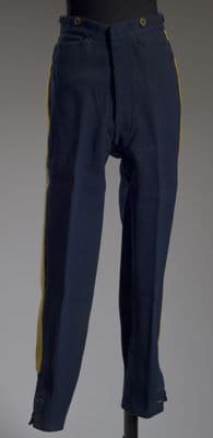 Navy Wool Gabardine Cavalry Officer's Riding Breeches