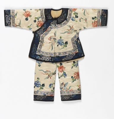 Cream Silk Satin Chinese Child's Jacket Set