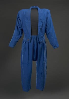 Electric Blue Oversized Hip-Hop Performance Tracksuit