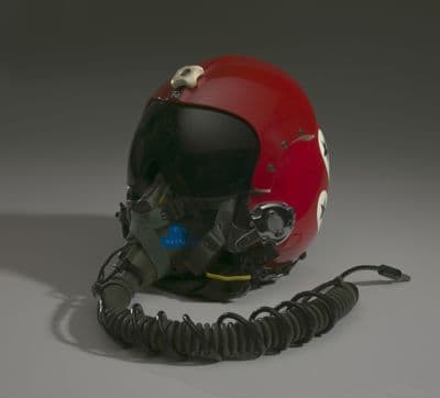 Flight helmet worn by Thunderbird pilot Gen. Lloyd W. Newton