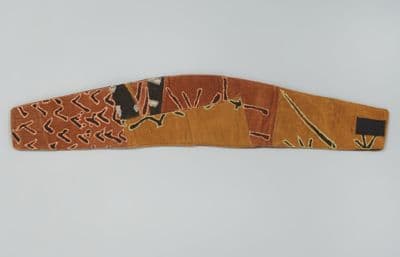 Rust Brown Cotton Mudcloth Wraparound Belt