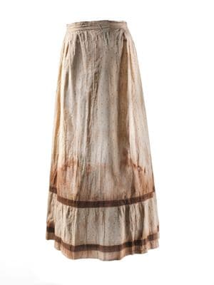 Cotton Work Skirt with Gathered Waistband