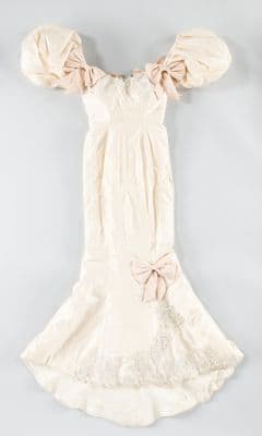 Ivory Silk Taffeta Mermaid Wedding Gown with Detachable Train