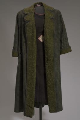 Forest Green Oversized Wool Duster Coat