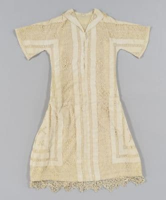 Cream Lace Shift Dress with Peach Undertones