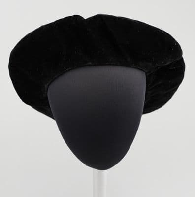 Black Velveteen Beret