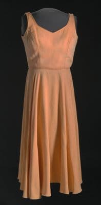 Peach Coral Synthetic Satin Wrap Midi Dress