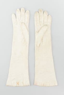 Ivory Kid Leather Opera Gloves