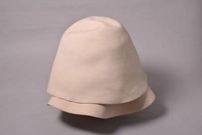 Hat made of two felt hoods, designed by Mona Horley, London, 1970-1989.