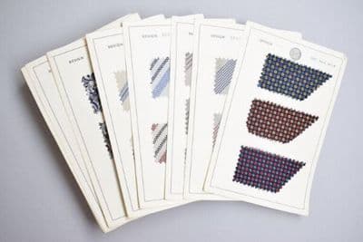 British Silk Necktie Sample Cards Collection