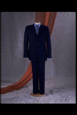 Navy Blue Cotton Dress Shirt