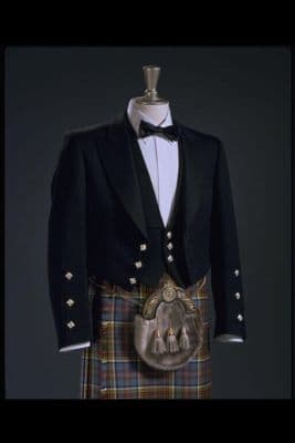 Black Cotton Highland Formal Dress Shirt