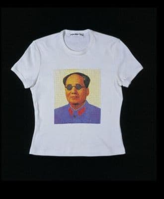 White Cotton Graphic T-Shirt with Pop Art Print