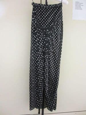 Black Silver Sequined Lurex Evening Maxi Skirt