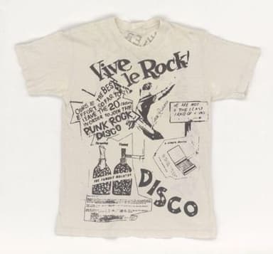 Cream Cotton Graphic T-Shirt with Rock Print