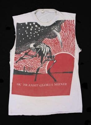 Light Gray Cotton Sleeveless Graphic Tank Top