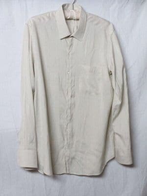 Cream Silk Men's Dress Shirt