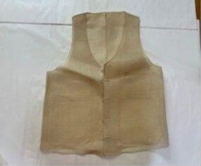 Beige Cotton Traditional Korean Hanbok Vest