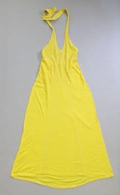 Yellow Cotton Jersey Halter Neck Nightdress