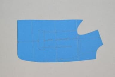 Bright Blue Cardboard Jacket Pattern Piece