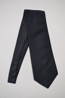 Charcoal Gray Silk Diagonal Ribbed Necktie