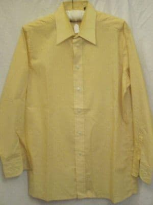 Yellow Cotton Dress Shirt with Pointed Collar