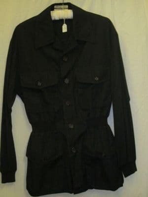 Navy Cotton Military Safari Jacket