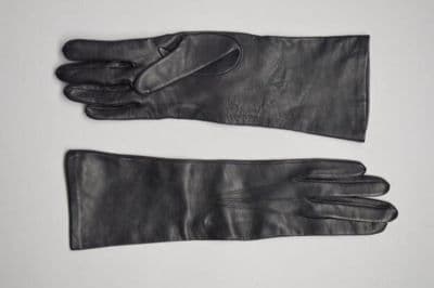 Black Leather Opera Evening Gloves