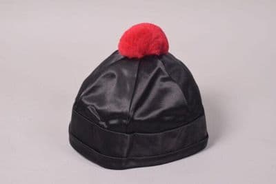 Black Silk Satin Child's Traditional Cap
