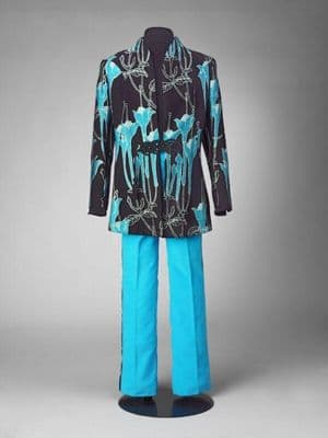 Blue Black Silver Woven Three-Piece Glam Suit