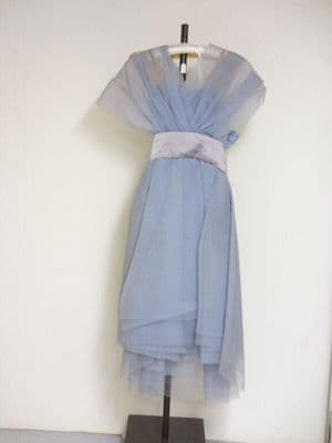 Evening dress of organdie, designed by Antonio Castillo for Lanvin, Paris, 1960.